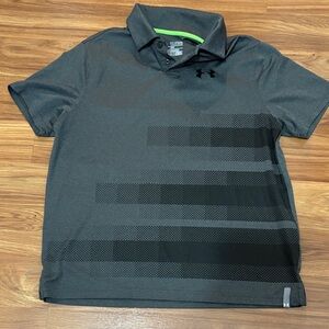 Under Armour junior Charcoal and Black Polo Shirt Size youth XL